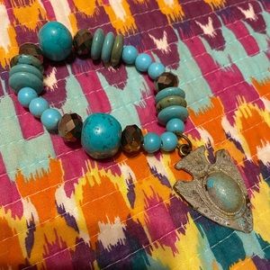 Turquoise bead stretch bracelet